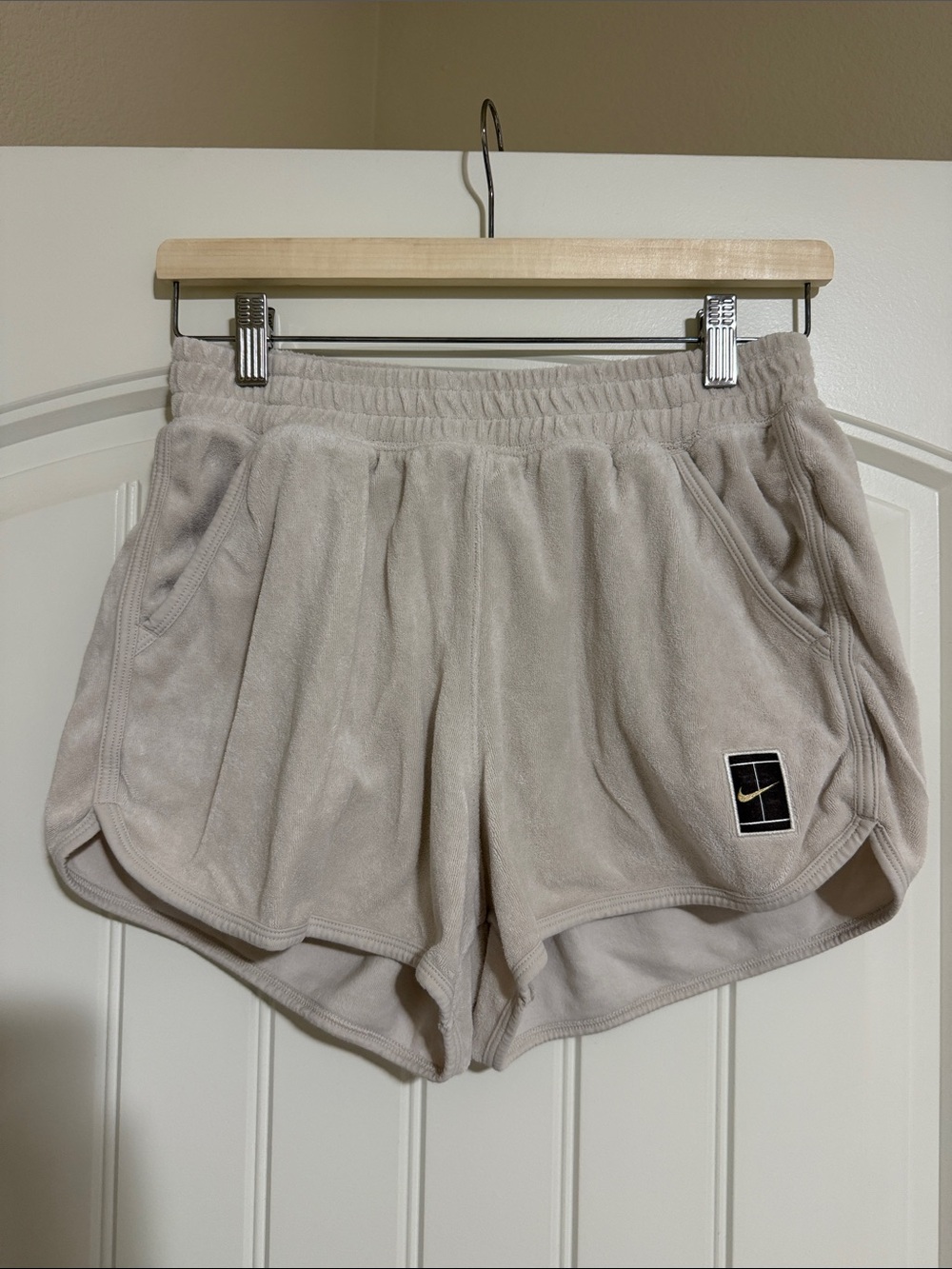 Nike Women's Fleece Athletic Shorts in Sand